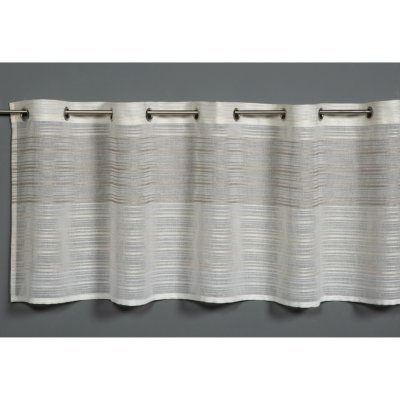 Sehlbach Vitrážová záclona s otvory, tkané pruhy, béžová, 140 x 45 cm – Hledejceny.cz