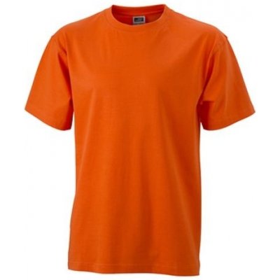 James & Nicholson tričko Round Heavy Tmavě oranžová
