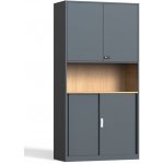 Enprag Plechová skříň s křídlovými a posuvnými dveřmi – Zboží Dáma