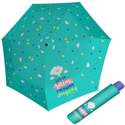 Doppler Kids Mini Happy cloud dětský skládací deštník zelený – Zboží Mobilmania