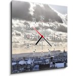 Obraz s hodinami 1D - 50 x 50 cm - Vue depuis les toits de Paris - Tour Eiffel Vůdní depuis les toits de Paris – Hledejceny.cz