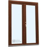 Kömmerling balkonové dveře 70 AD O+OS klapačka levé ořech/ořech 150 x 240 cm oboustranná klika + FAB + hliníkový práh – Hledejceny.cz
