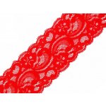 Prima-obchod Elastická krajka / vsadka šíře 55 mm, barva 2 červená – Zboží Dáma