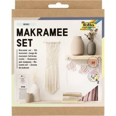 FOLIA Sada Makramé "Boho" 2 dekorace 10 dílů 23719 – Hledejceny.cz