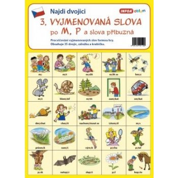 Infoa Najdi dvojici: 3. Vyjmenovaná slova po M P a slova příbuzná