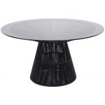 Varaschin Hliníkový jídelní stůl Tibidabo, kulatý 100x72,5 cm, rám hliník, výplet lanko, deska HPL kat. A