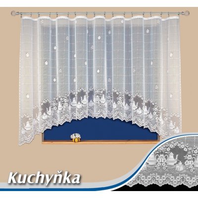 Tylex kusová záclona KUCHYŇKA jednobarevná bílá, výška 120 cm x šířka 220 cm  (na okno) od 331 Kč - Heureka.cz
