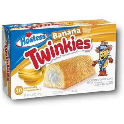 Hostess Twinkies buchta s náplní s příchutí banánu 10 x 38,5 g – Zbozi.Blesk.cz