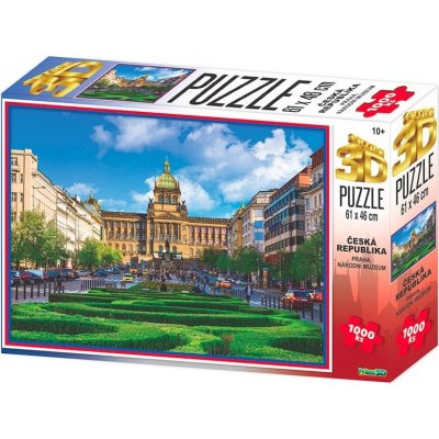 PRIME 3D Puzzle Národní muzeum, Praha 1000 ks – Zboží Mobilmania