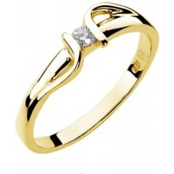 Nubis zlatý zásnubní prsten s diamantem W 025G
