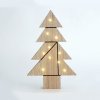 Vánoční stromek ACA Lighting dřevěná dekorace vánoční strom na stůl 10 LED WW na baterie 2AA IP20 21.5X2.5X35cm X09101109