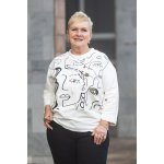 Vzorovaná mikina VISAGE Bílá – Zboží Dáma