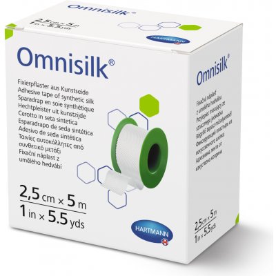 Omnisilk náplast bílé hedvábí 2,5 cm x 5 m 1 ks – Hledejceny.cz