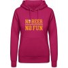 Dámská mikina s potiskem AWDis Hoodie mikina Pivní design No Beer No Fun Svůdná růžová