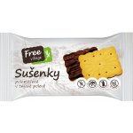 Free village Sušenky polomáčené v tmavé polevě 80 g – Zboží Dáma