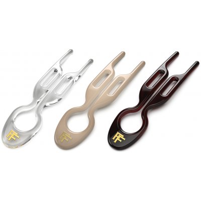 Fiona Franchimon Nº 1 Hairpin | London Collection | Set Transparent, Soft Beige & Brown – Zboží Mobilmania