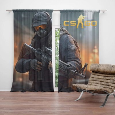 Závěsy CS:GO Voják 2: 2 ks - 140x250 cm - Sablio – Hledejceny.cz