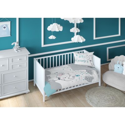 Detexpol povlečení Sloník tyrkysové 100 x 135 cm 40 x 60 cm – Zboží Dáma