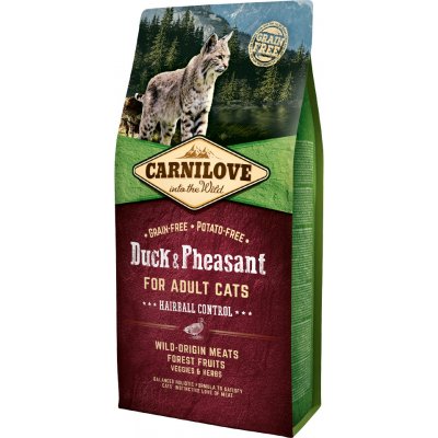 Carnilove Duck & Pheasant for Adult Cats Hairball Control 2 x 6 kg