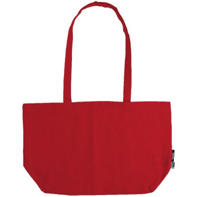 Neutral Velká nákupní taška přes rameno z organické Fairtrade bavlny červená – Zboží Mobilmania