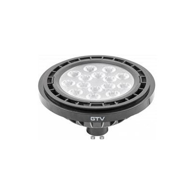 GTV LED, A-G, ES111, 3000K, GU10, 12,5W, AC220-240V, 40°, 1100lm, 109mA, černá