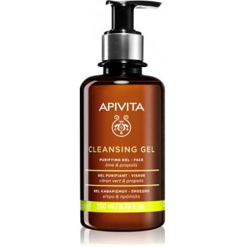 Apivita Cleansing Propolis & Lime čistící gel pro smíšenou a mastnou pleť Dermatologically Tested 200 ml