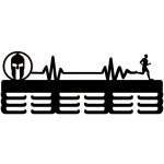 LYMFY Dřevěný věšák na medaile malovaný 55cm SPARTAN PULZ BEH černá – Zboží Dáma