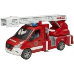 Bruder hasičské auto MB Sprinter se žebříkem stříkající vodu se světlem a zvukem – Sleviste.cz
