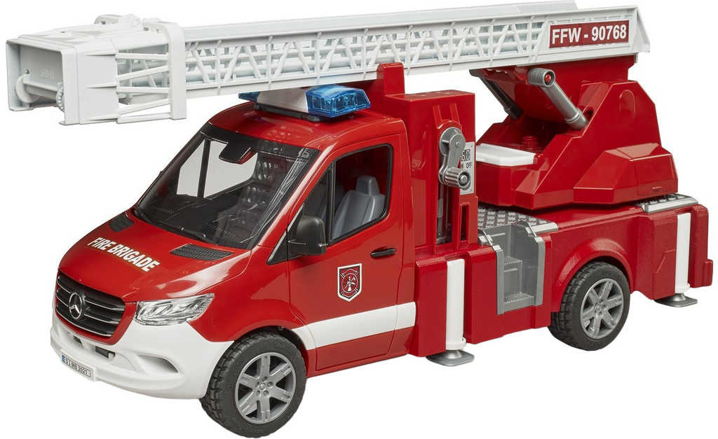bruder hasičské auto MB Sprinter se žebříkem stříkající vodu se světlem a  zvukem od 1 139 Kč - Heureka.cz