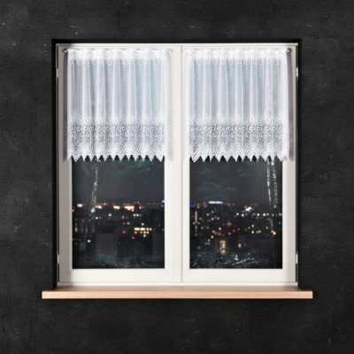 Dekorační metrážová vitrážová záclona VIOLETTA bílá výška 80 cm MyBestHome – Zboží Dáma