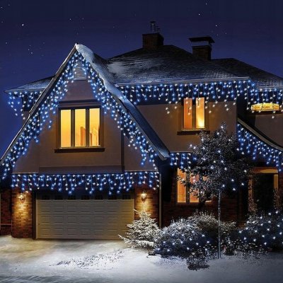 Profiled venkovní vánoční osvětlení domu rampouchy modré 20m 500led flash  22W PMLZF20 od 1 899 Kč - Heureka.cz