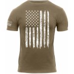 Distressed US bílá vlajka coyote brown – Zboží Dáma