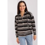 BASIC pruhovaný svetr na zip s kapucí ba sw 8000.72p black beige – Zbozi.Blesk.cz