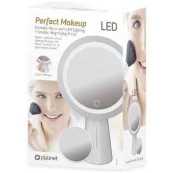Platinet LED kruhové kosmetické zrcátko 3W bílé s dotykovým senzorem od 730  Kč - Heureka.cz