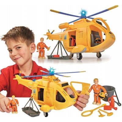 Simba Hasič Sam Vrtulník Wallaby II s figurkou 00771 – Zboží Mobilmania