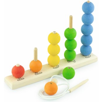 Montessori Ulanik dřevěná hračka "Colourful counting"