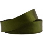 Stuha saténová 25mm/32m dark olive green (tmavě olivová) – Zboží Mobilmania