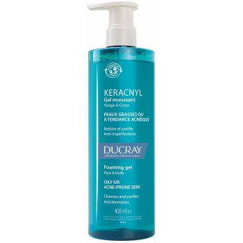 Ducray Keracnyl čistící gel pro mastnou pleť (Foaming Gel Face And Body) 400 ml