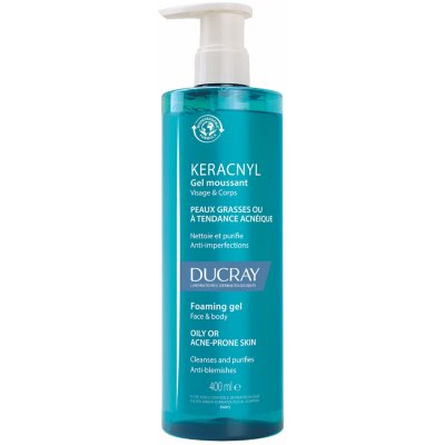 Ducray Keracnyl čistící gel pro mastnou pleť (Foaming Gel Face And Body) 400 ml