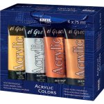 Kreul El Greco akrylové barvy metalické sada 4 barev 75 ml – Zboží Dáma