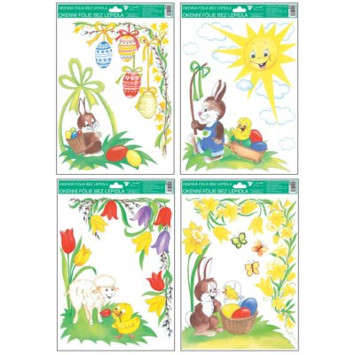 Okenní fólie rohová tradiční velikonoční motivy 33,5 x 25,5 cm obrázek 3 – Hledejceny.cz