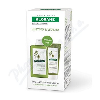 Klorane Šampon s výtažkem z oliv 400 ml + balzám 200 ml dárková sada