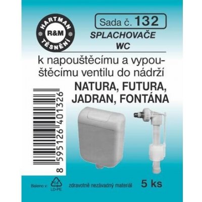 HARTMAN těsnění k napouštěcímu ventilu WC NATURA, sada č. 132 – Hledejceny.cz
