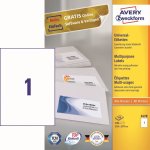 Avery Zweckform Etikety 100 ks A4 bílá 210 x 297 mm pro inkoust, laser, kopie 3478 – Sleviste.cz