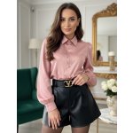 Saténová dámská halenka VSB Elegant v jemné růžové – Zbozi.Blesk.cz