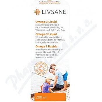 Livsane Tekutý Omega-3 s Vitamíny a minerály 200 ml