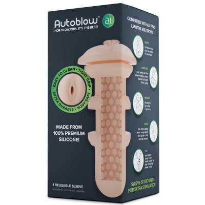 Autoblow A.I. silikonová vložka vagina přírodní – Zboží Mobilmania