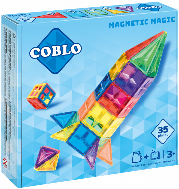 COBLO - Magnetická stavebnice 35 dílů - Classic