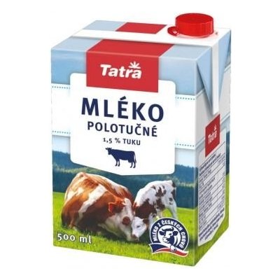 Tatra Polotučné mléko 1,5% 500 ml – Zboží Dáma