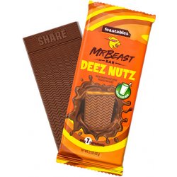 Feastables MrBeast Deez Nuts mléčná čokoláda s náplní z arašídového másla 60 g